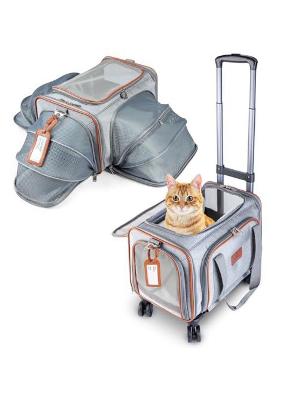 Dog/Cat/Pet Carrier with Wheels - Airline Approved - Expanded Sides NEW